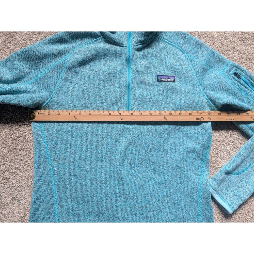 Patagonia Womens M Better Sweater Pullover 1/4 Zip Blue Teal Long Sleeve Outdoor - Picture 9 of 10